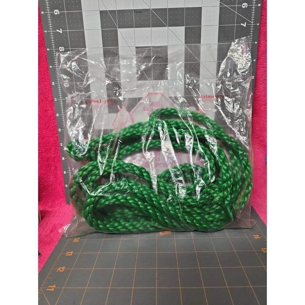 Coburn Cow & Horse Polypro Halter PS1212 Green Adjustable 13' Long 10